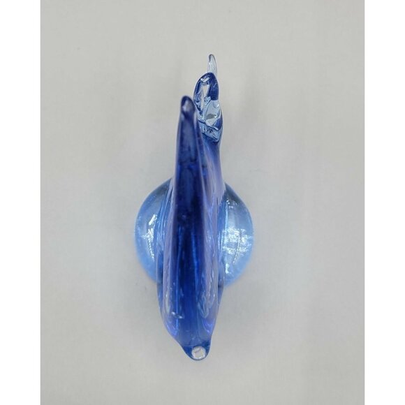 Art Glass Angel Fish Blue Figurine Paperweight Hand Blown Ocean Sea Life - Picture 5 of 11